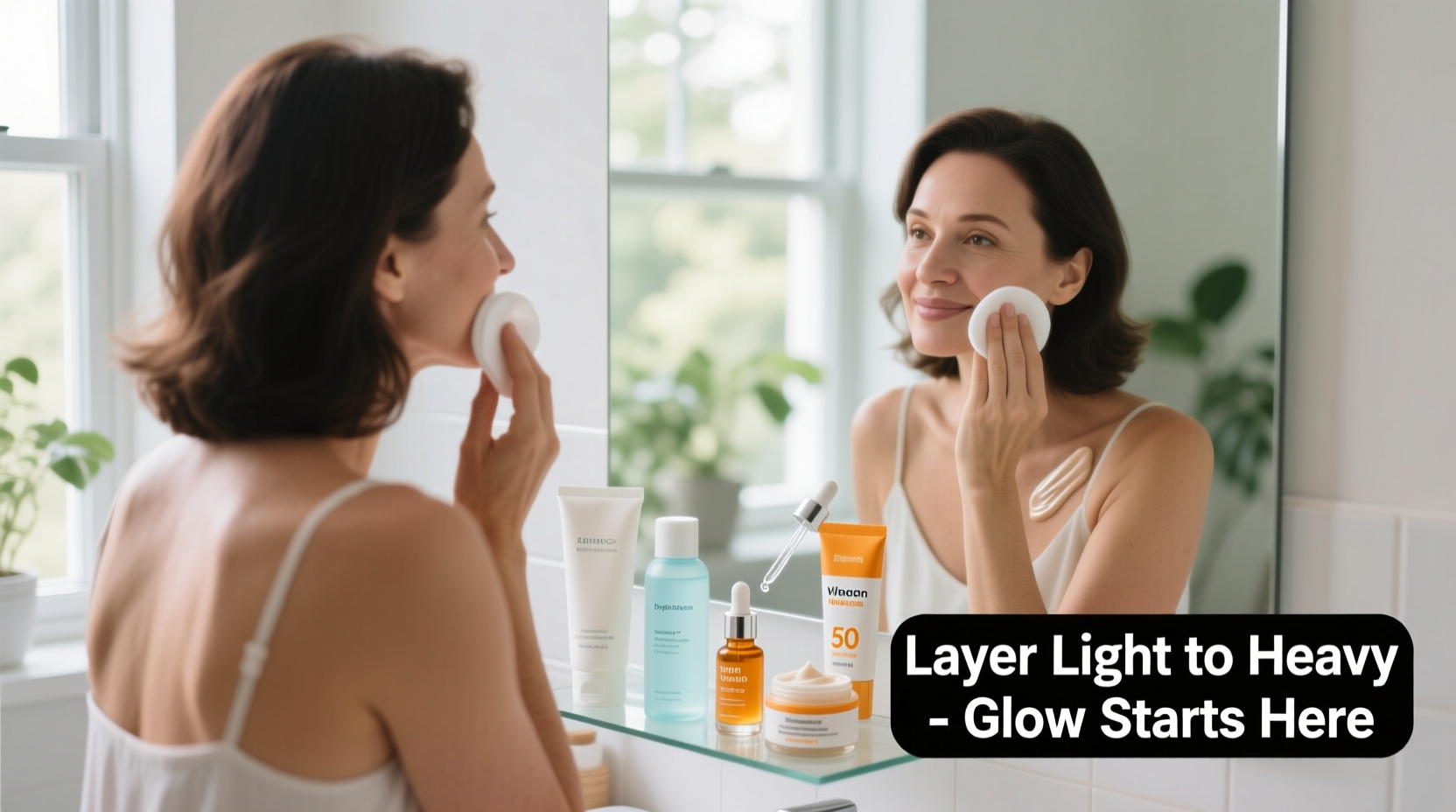 how to layer skincare products correctly for glowing results every morning
