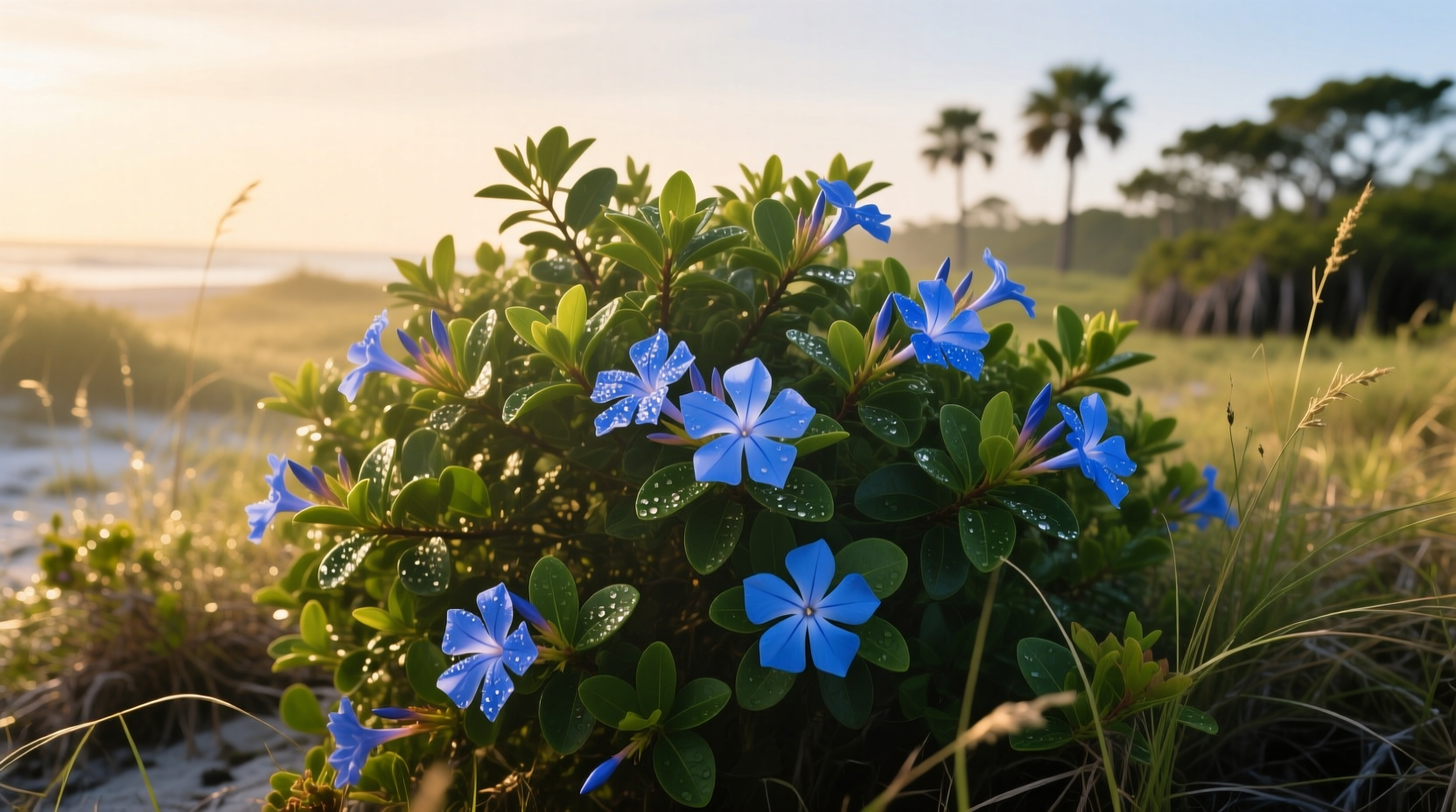 bush with blue flowers florida