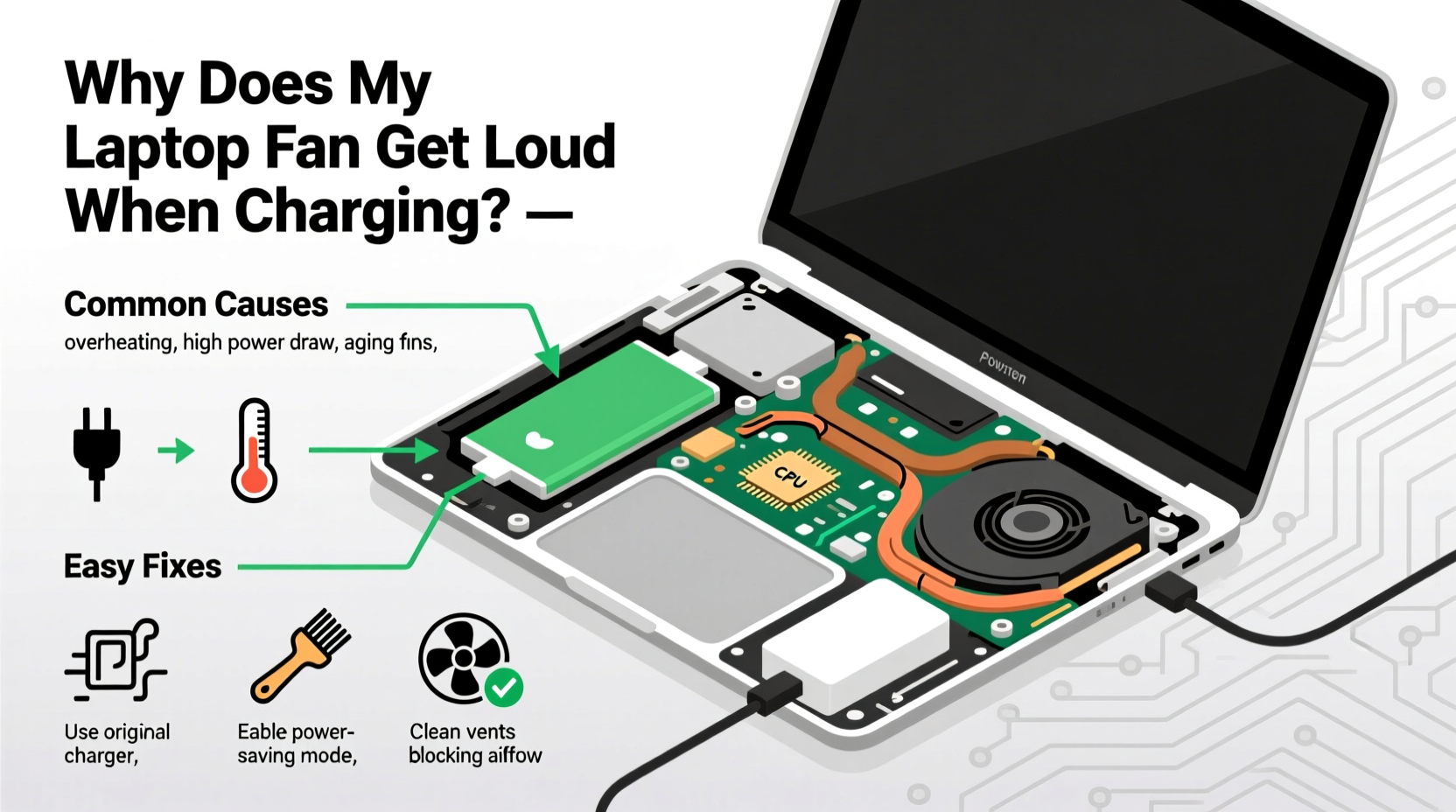 why does my laptop fan get so loud when charging causes and easy fixes