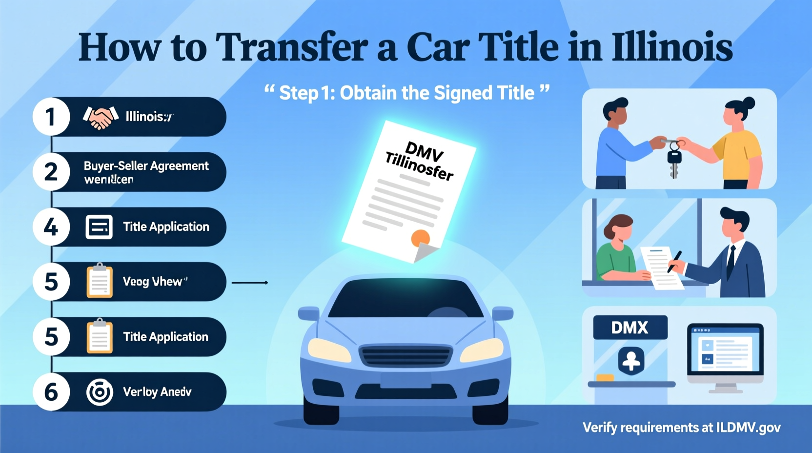 how do i transfer a car title in illinois