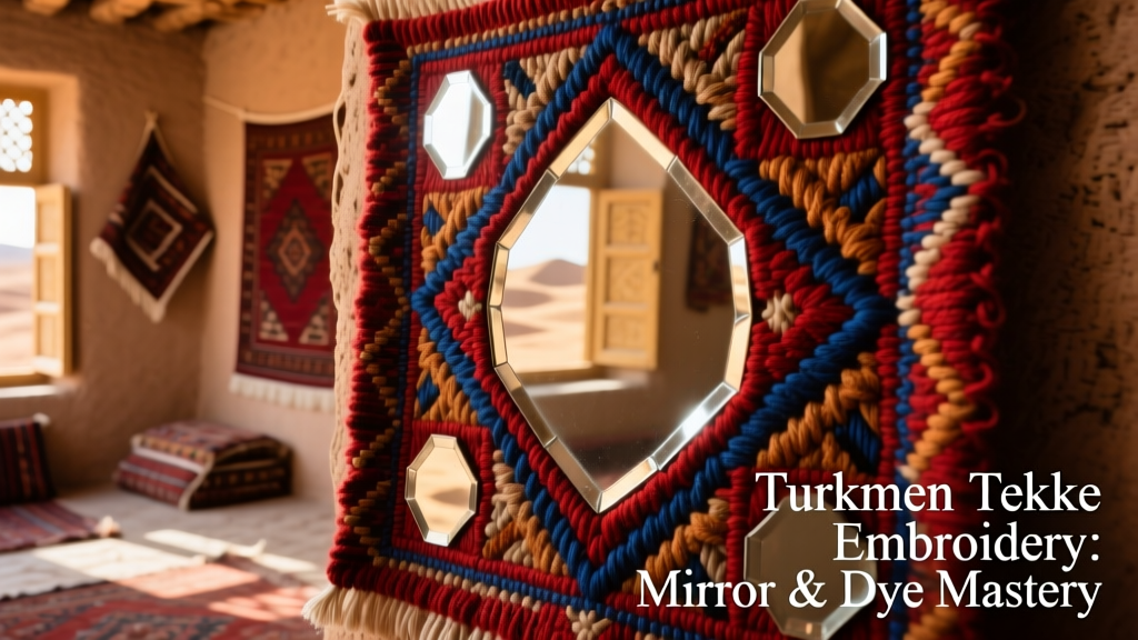Turkmen Tekke Embroidery Mirror Placement And Wool Dye Fixation