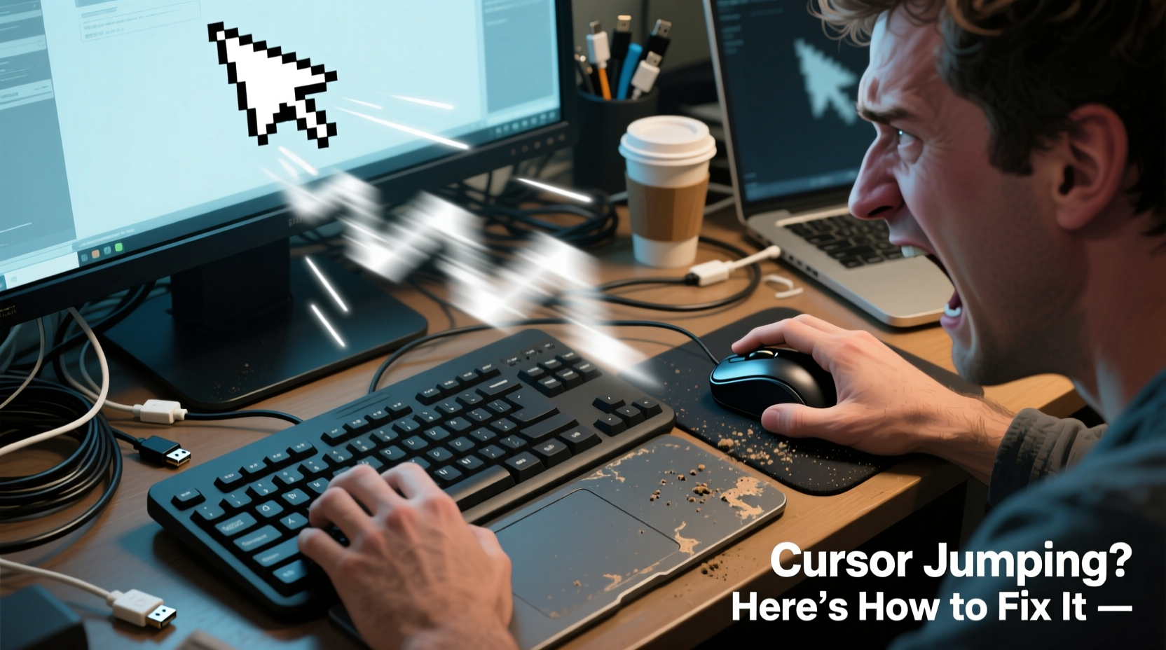 why does my cursor jump around while typing and how to fix it