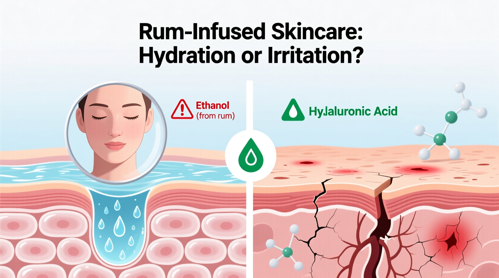 rum-infused skincare products do they hydrate or irritate sensitive skin