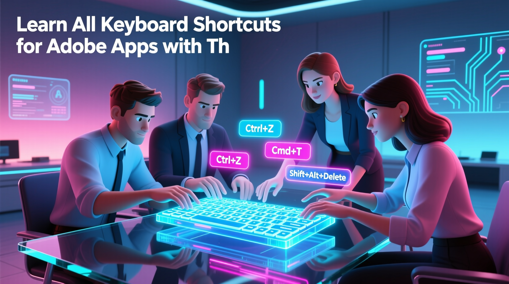 learn all the keyboard shortcuts for adobe apps with th