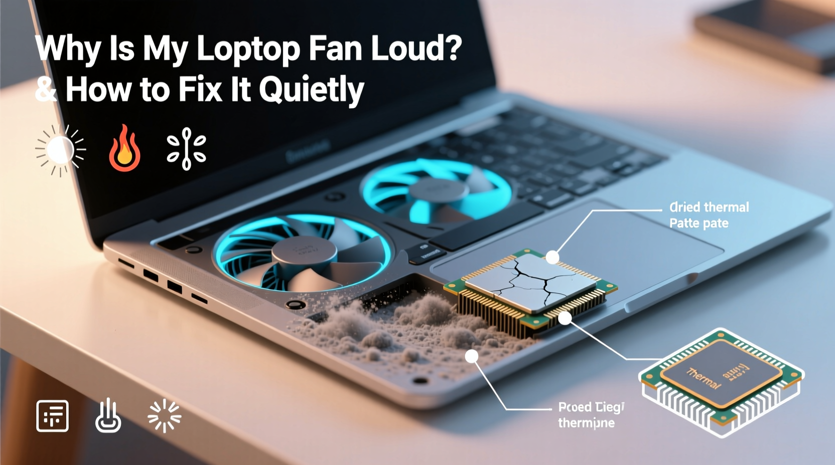 why is my laptop fan always running loud and how to cool it down quietly