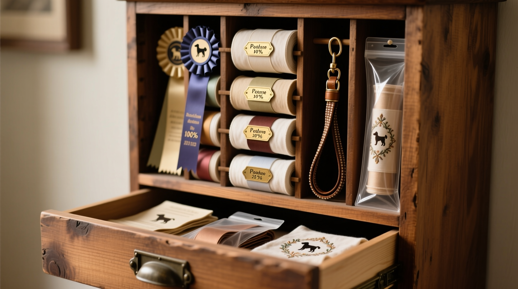 closet organization tips for dog show ribbons