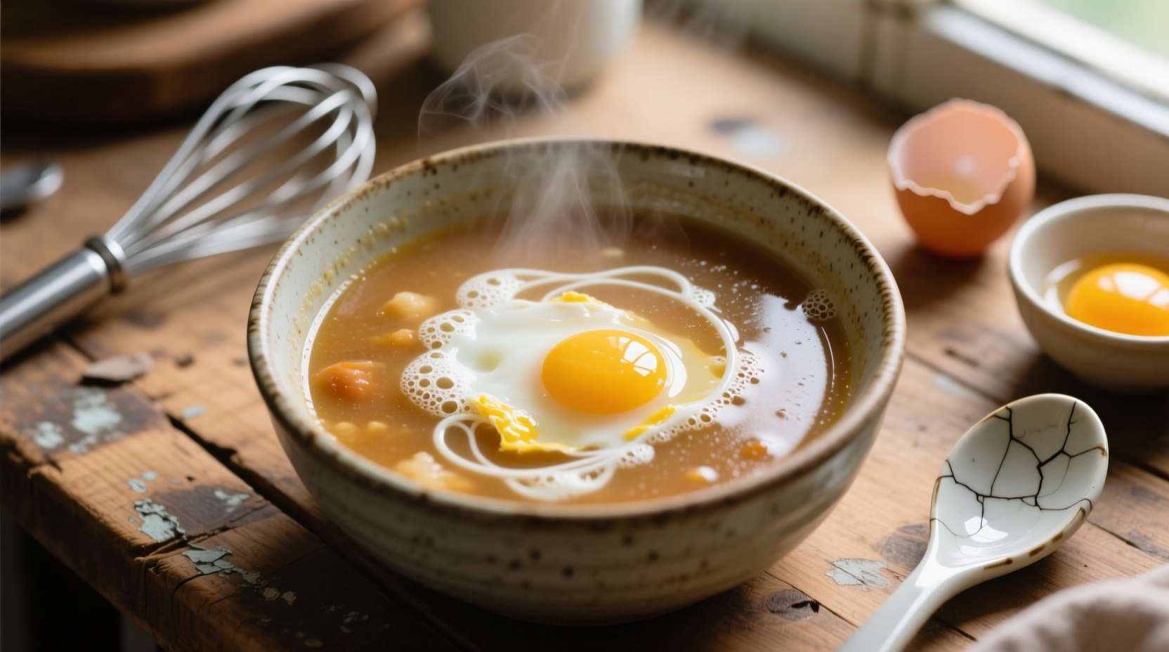 bulk up soup with leftover egg whites