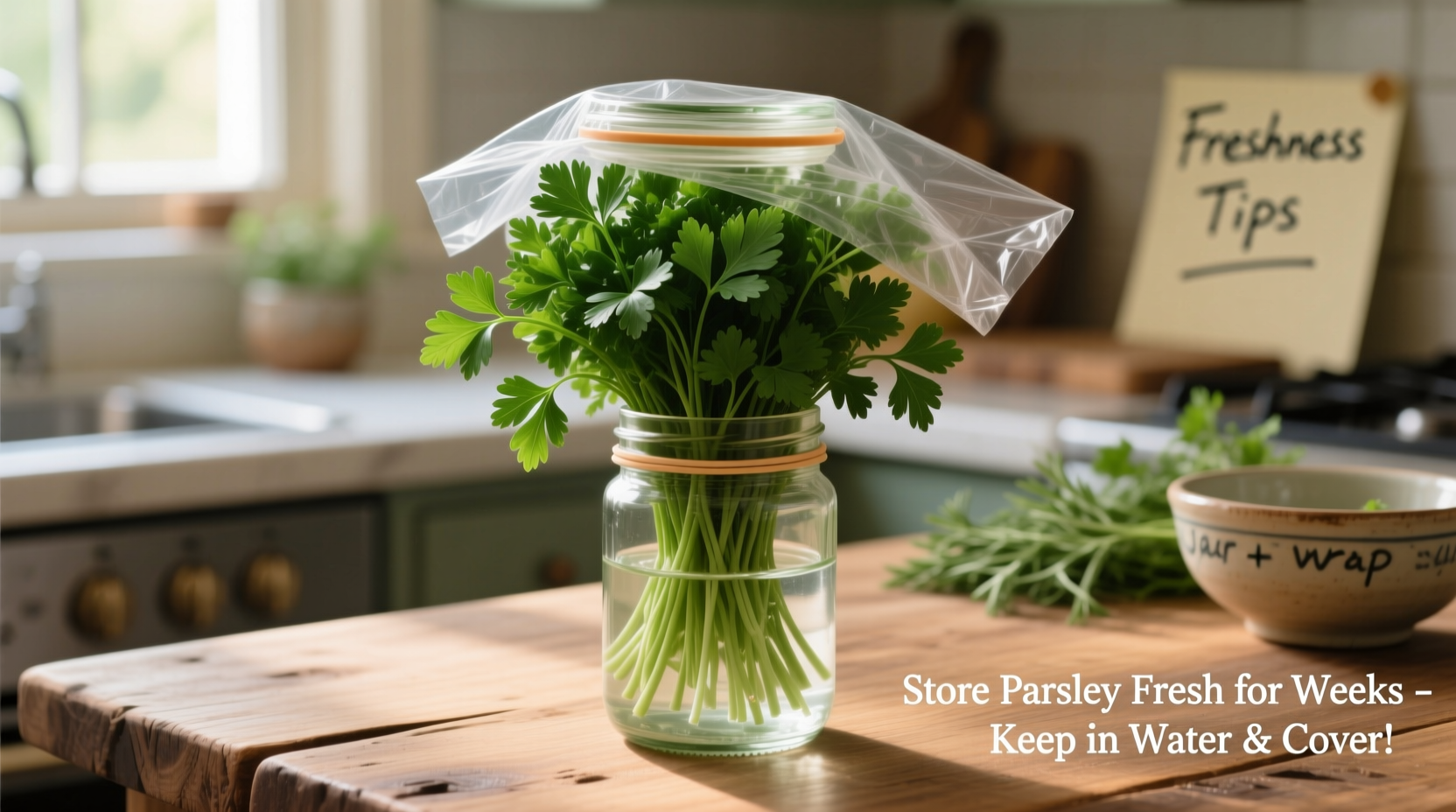 Keep Parsley Fresh for 4 Weeks | TheHomeSprouts