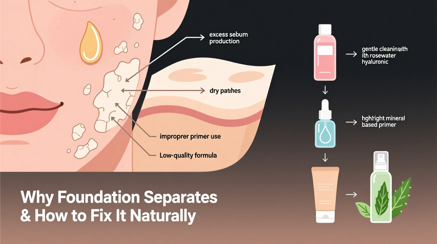 why does my foundation separate by noon and how to prevent it naturally