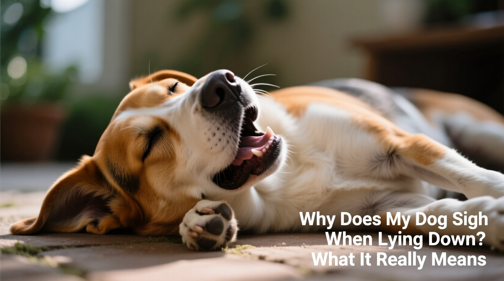 why does my dog sigh loudly when lying down what it really means