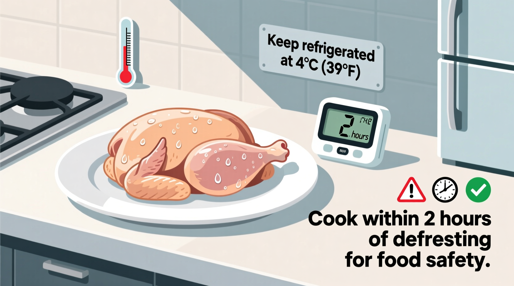 How Long After Defrosting Chicken Should It Be Cooked? (2024)