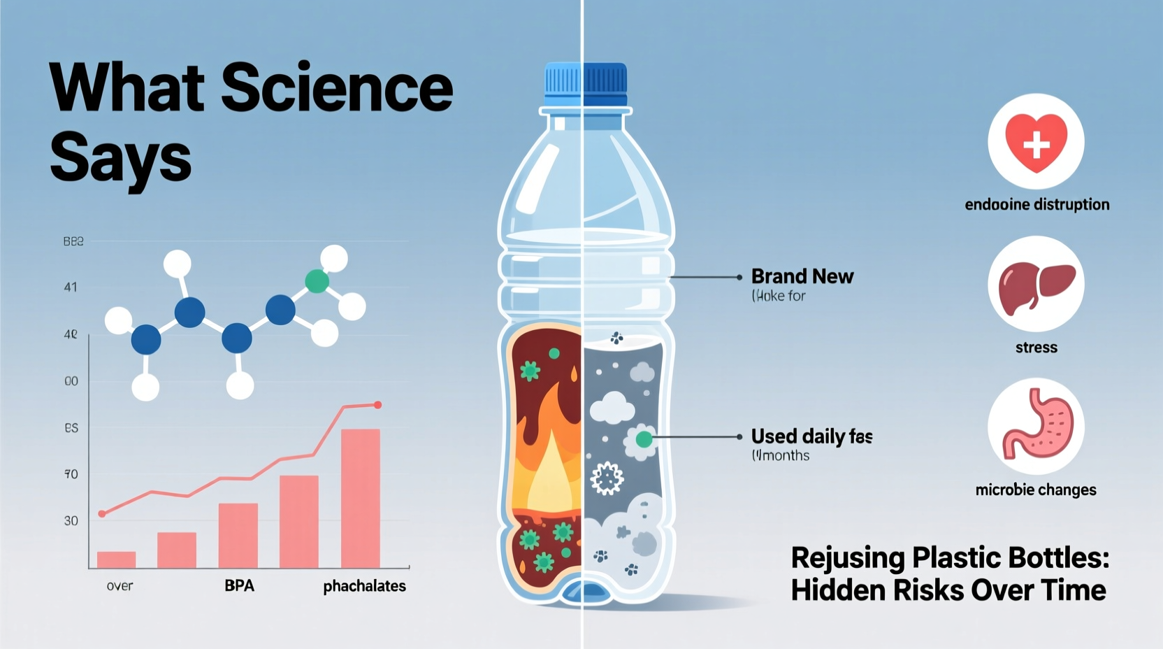 is reusing plastic water bottles harmful over time what science says