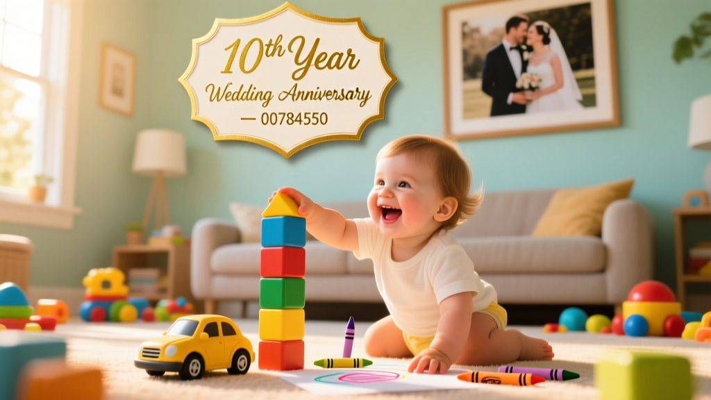 Thoughtful, Age-Appropriate 10th Wedding Anniversary Messages for Families with Young Children
