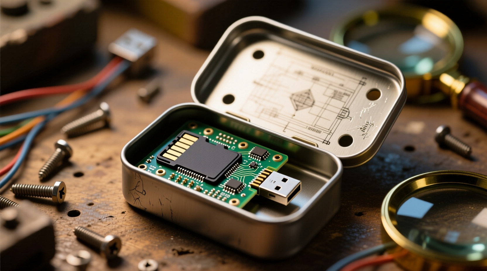 make an altoids tin diy compactflash card reader