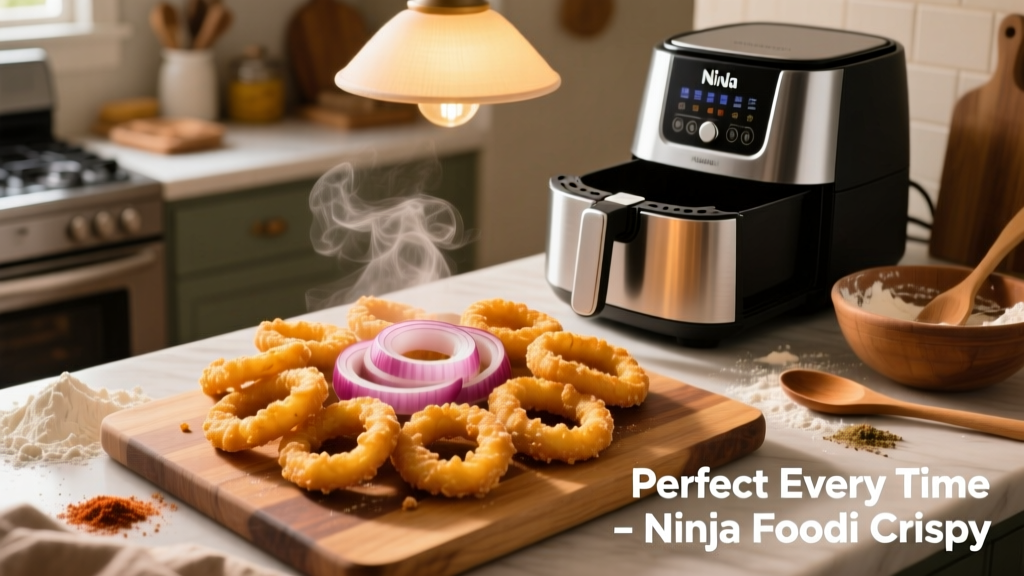 Crispy Frozen Onion Rings in Ninja Foodi (Every Time!)