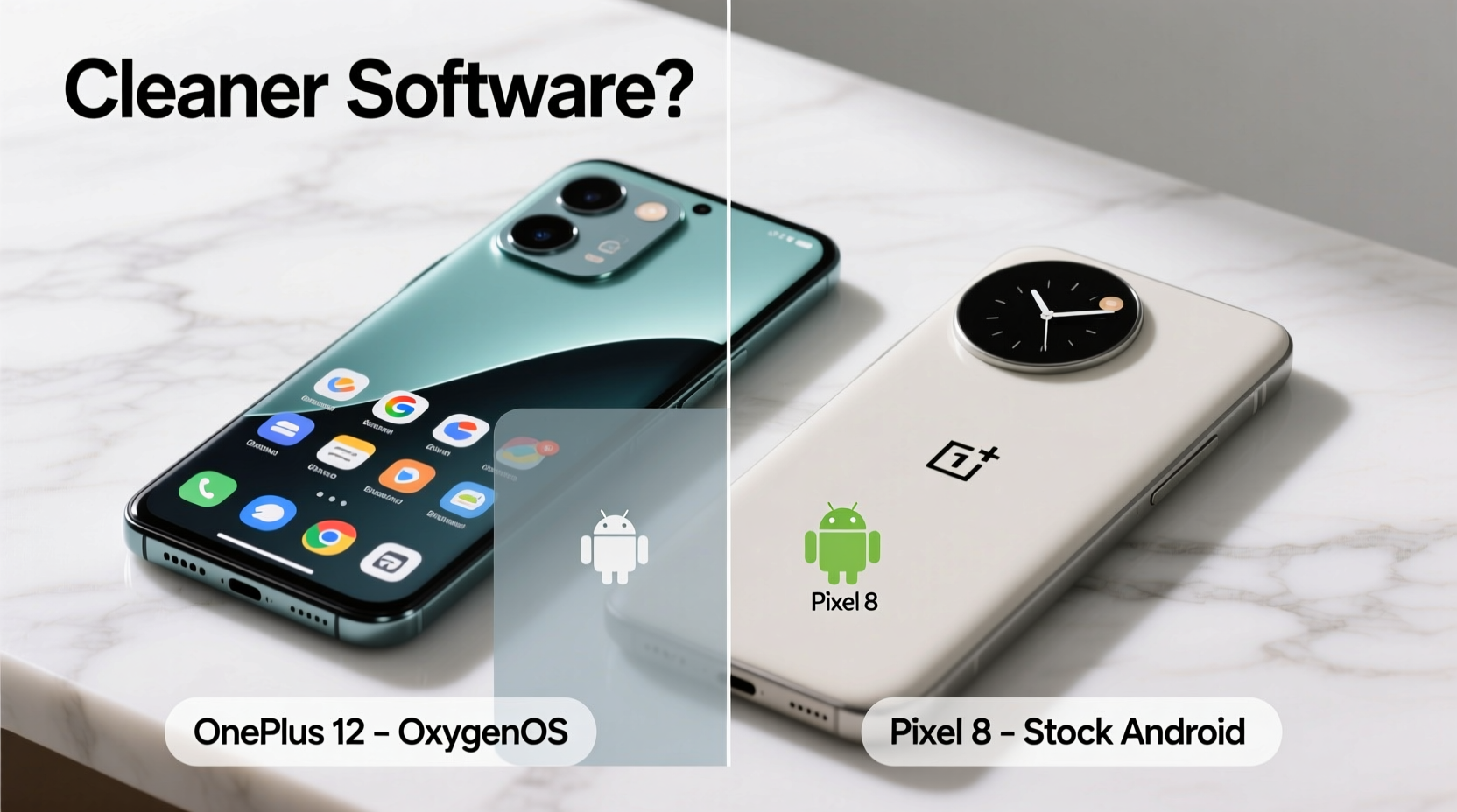 oneplus 12 vs google pixel 8 which android offers cleaner software