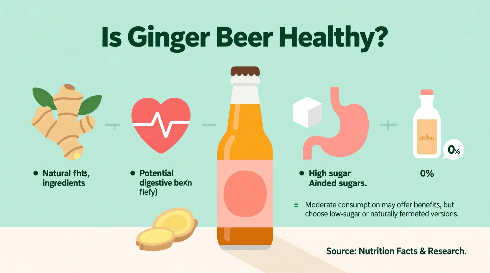 Selbstgemachtes Ingwerbier in Glasflaschen mit frischem Ingwer