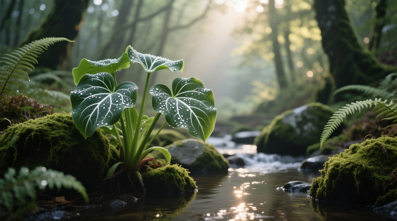 brunnera in landscape