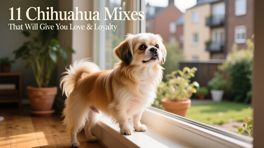 Shichi, Shih Tzu, more Shih Tzu that Chihuahua, standing at window sill
