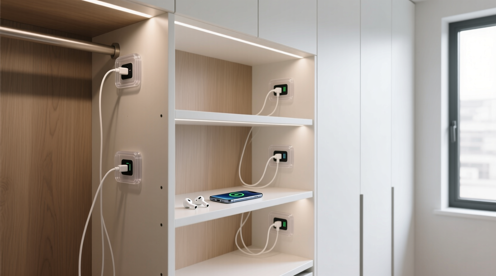 closet organization tips usb shelving vs power strips