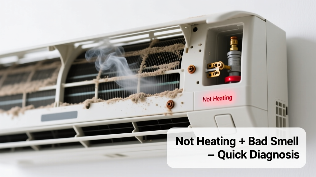 Mini Split Not Heating & Smells Bad: Quick Diagnosis