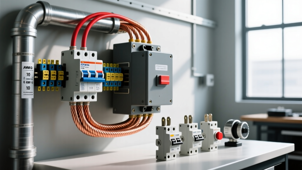 What Wire Is Needed for a 50 Amp Breaker Feeding a Heavy-Duty Contactor?