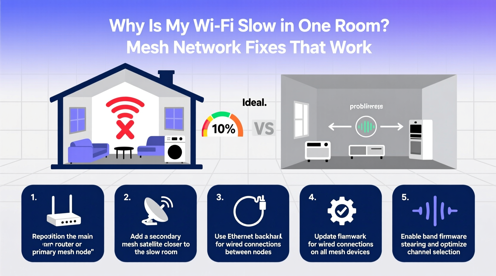 why is my wifi slow in one room mesh network solutions that work