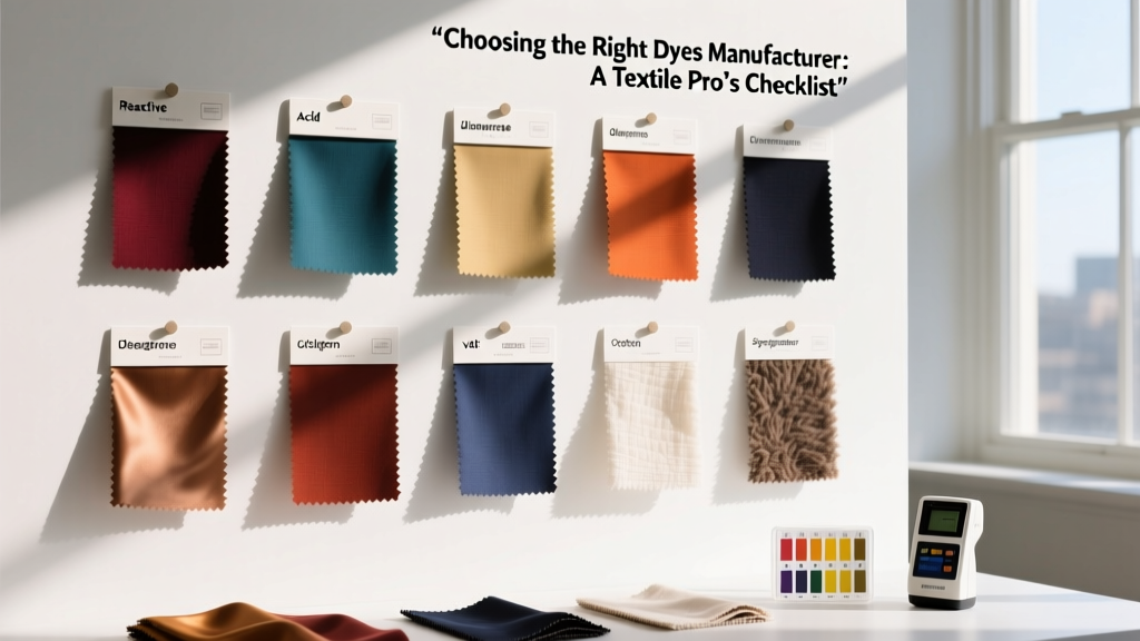 Choosing the Right Dyes Manufacturer: A Textile Pro’s Checklist