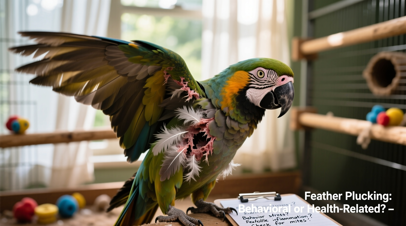 why is my parrot plucking its feathers behavioral or health related fixes