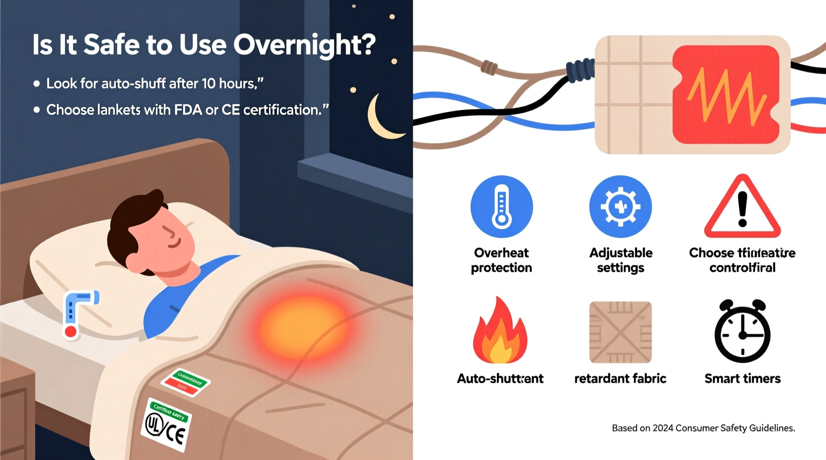 are heated blankets safe for overnight use and what to look for in quality models