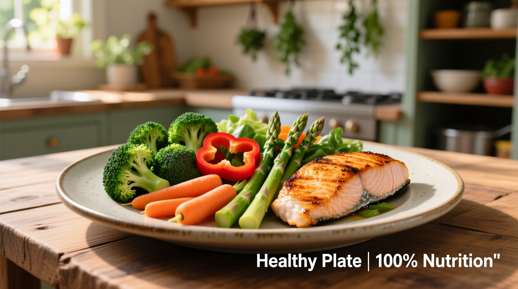 Healthy plate with vegetables and lean protein