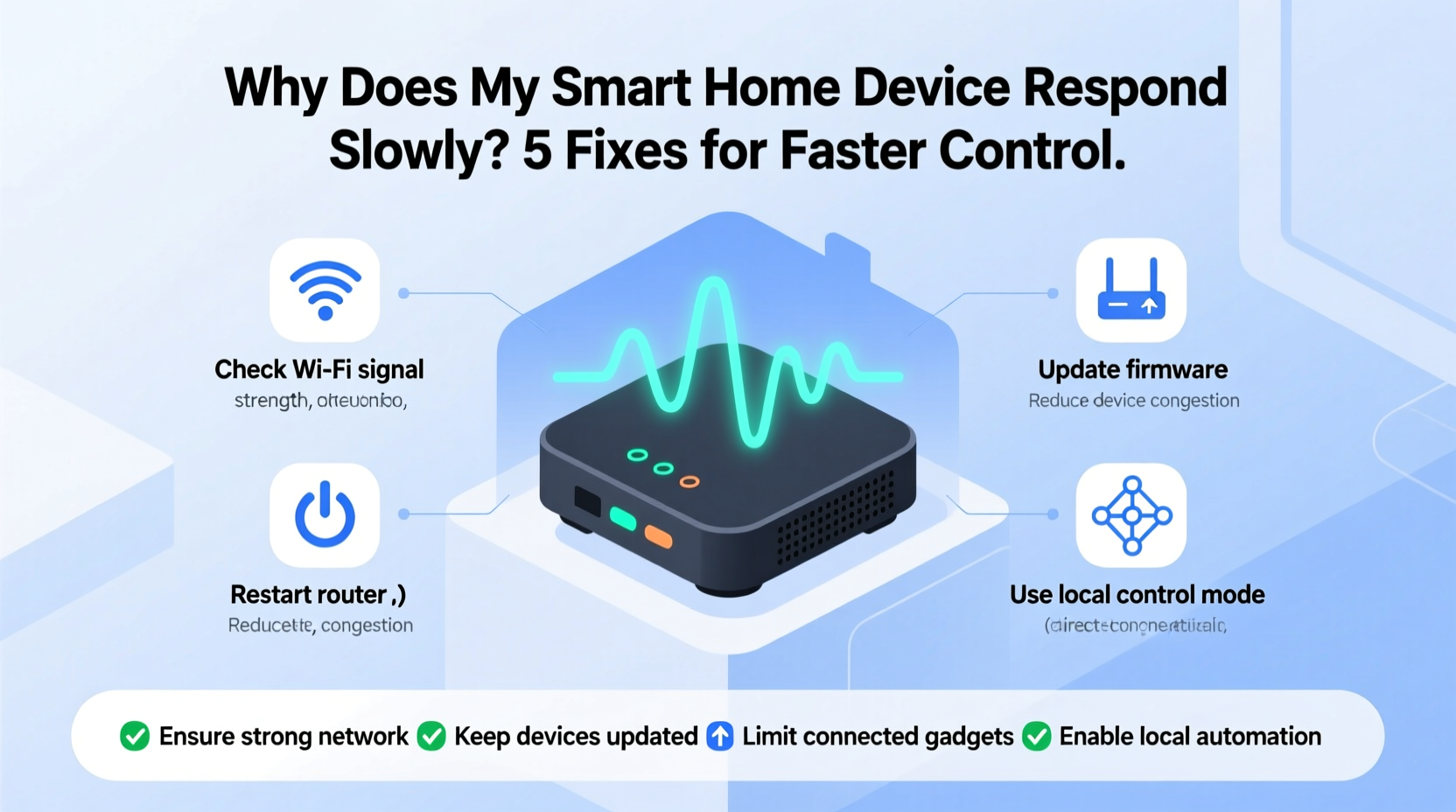 why does my smart home device respond slowly fixes for faster control