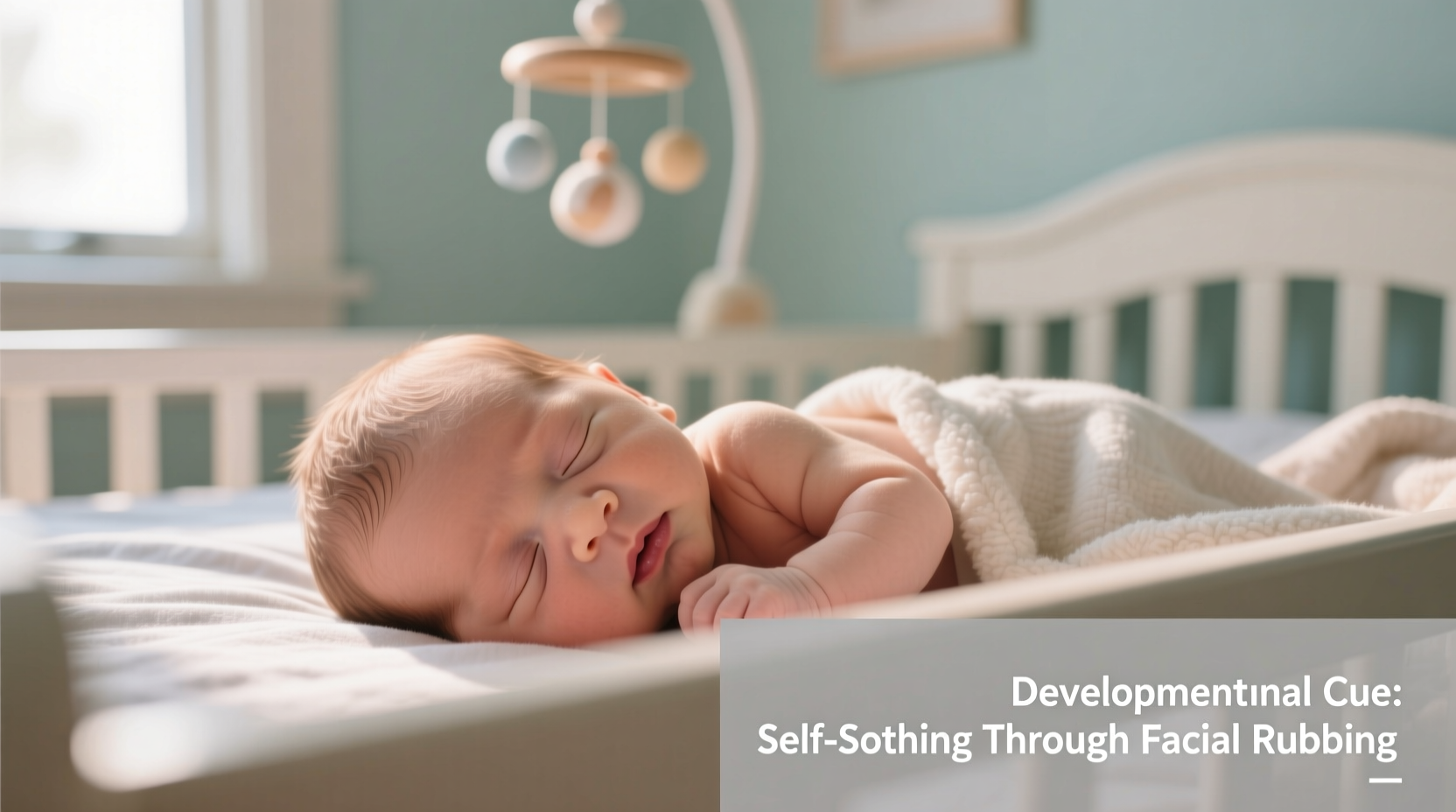 why does my baby rub their face while sleeping developmental cues