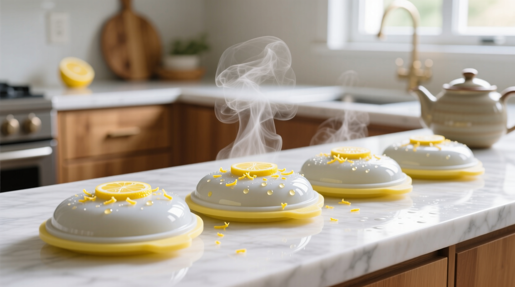 eco friendly cleaning sanitize silicone lids with steam lemon zest