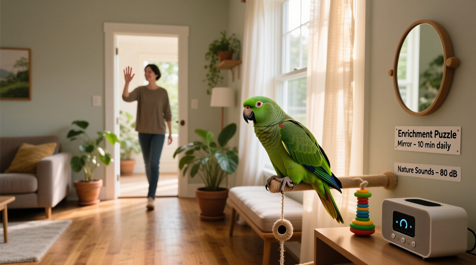 how to stop your parrot from screaming when you leave the room humane solutions