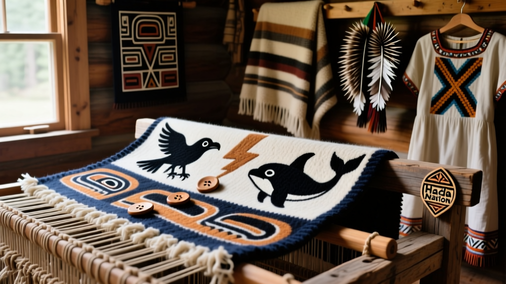 Haida Woolen Button Blanket Design Coding And Loom Construction