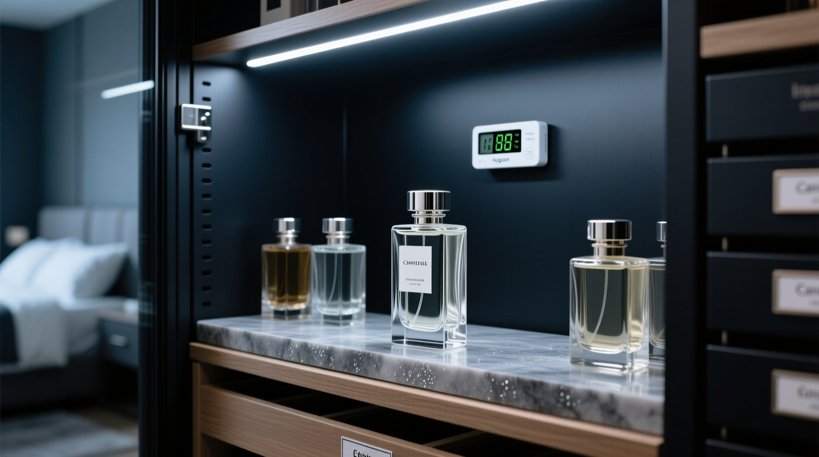 closet organization tips for perfume storage