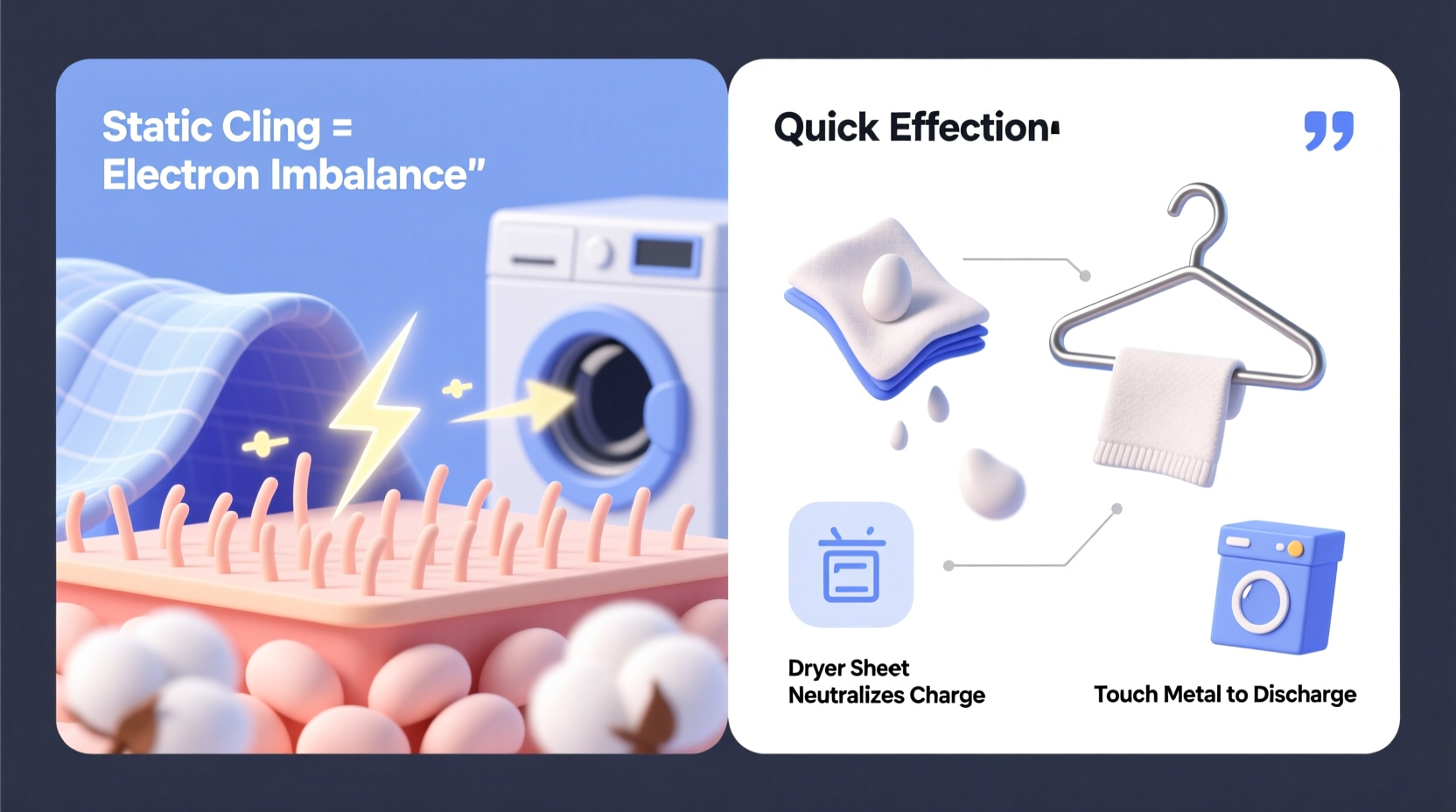 what causes static cling in clothes and how to eliminate it fast