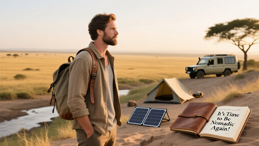 Nomadic Matt looking at the landscape in Africa