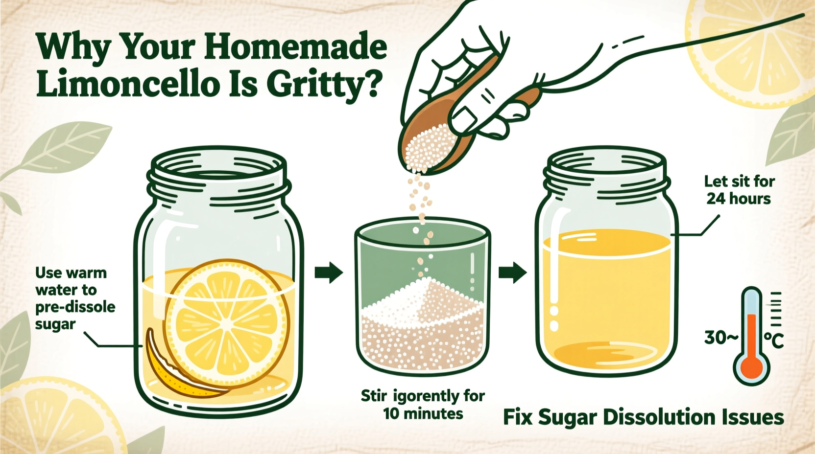 Why Is My Homemade Limoncello Gritty Fixing Sugar Dissolution Issues