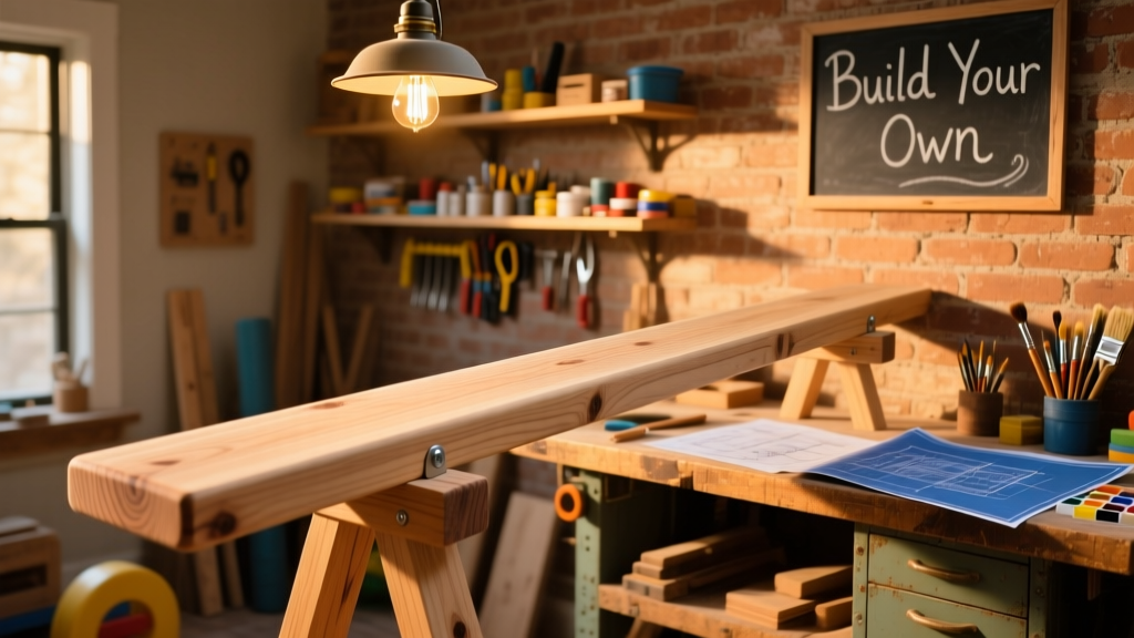 DIY Balance Beam for Home Gym or Kids' Play Area