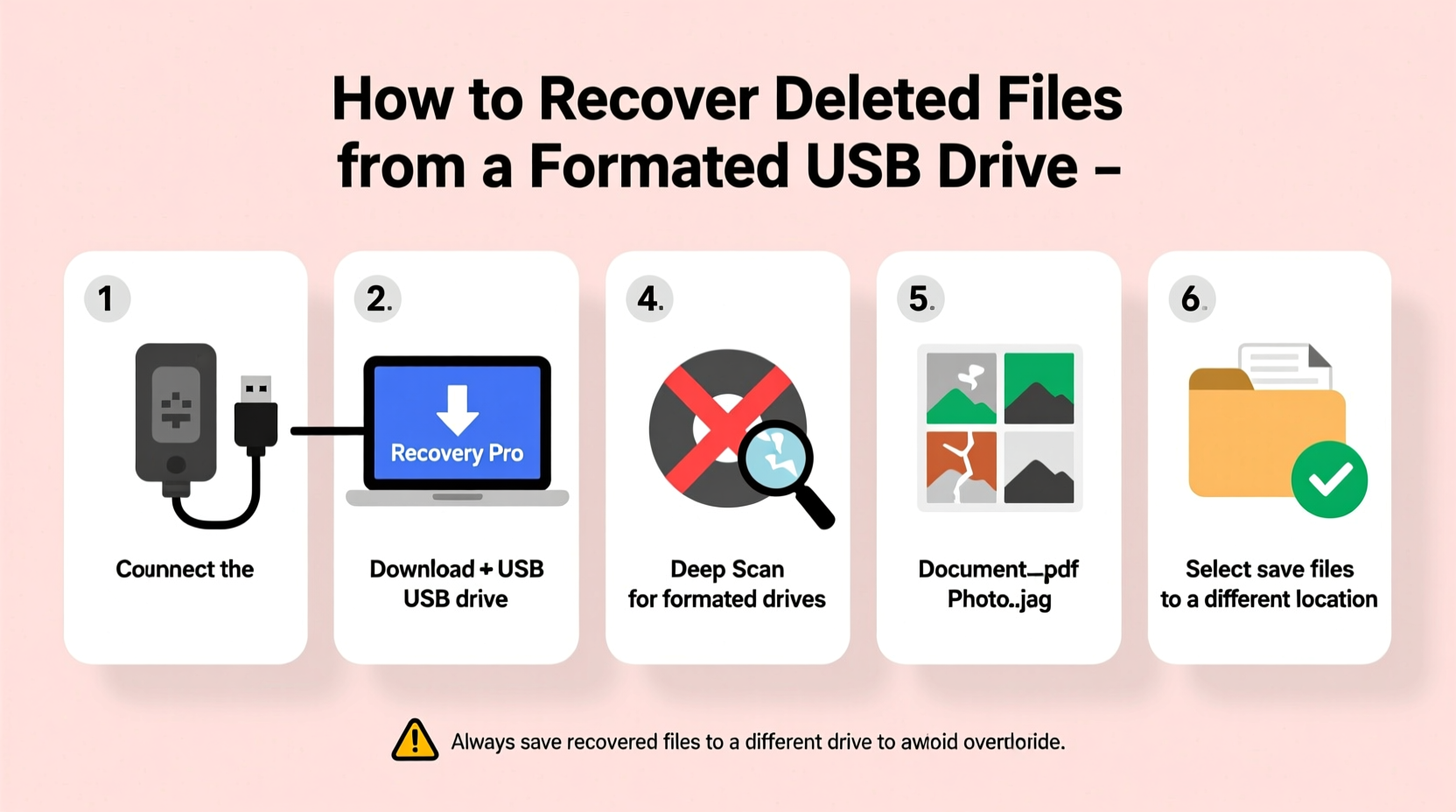 how to recover deleted files from a formatted usb drive step by step