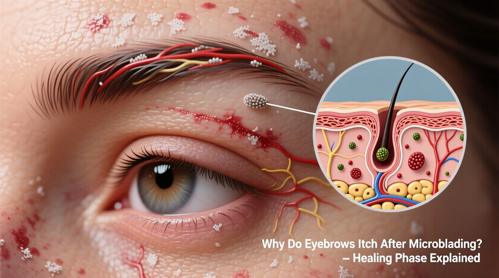 why do my eyebrows itch after microblading healing phase explained