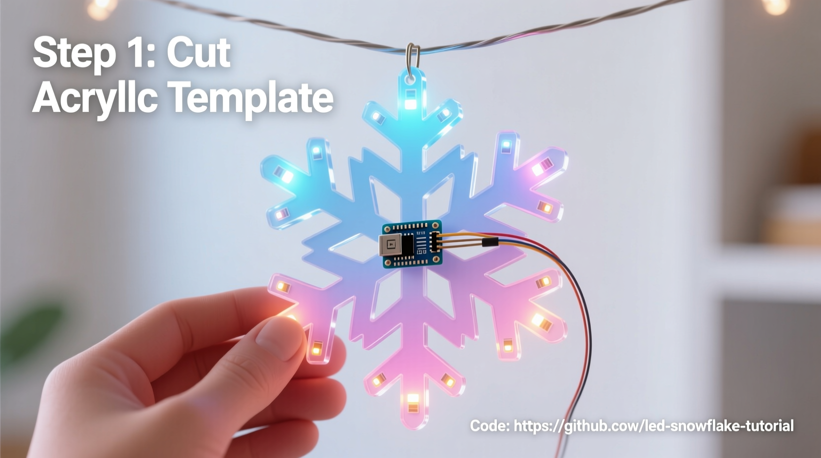 how to make your own programmable led snowflake light at home