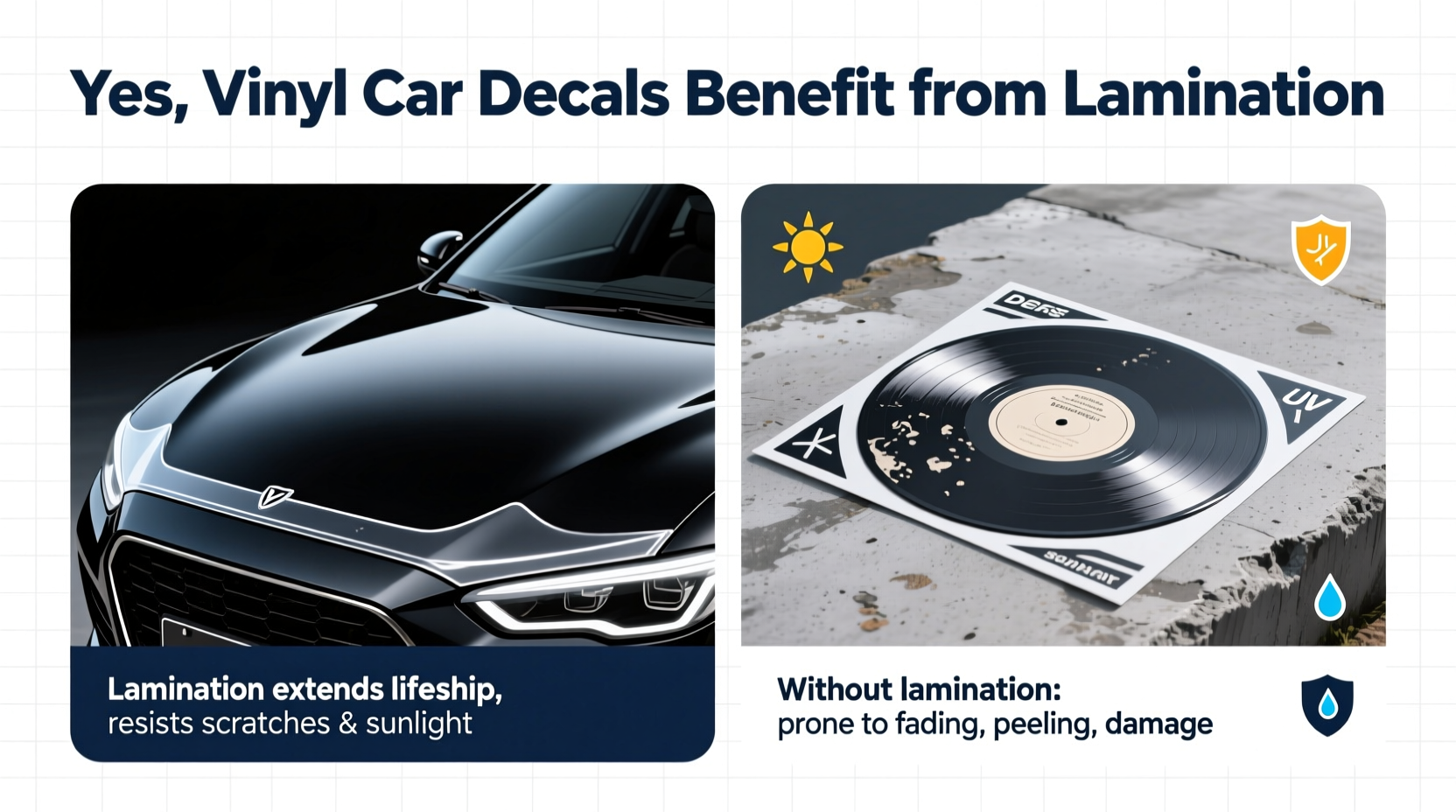 do vinyl car decals need to be laminated