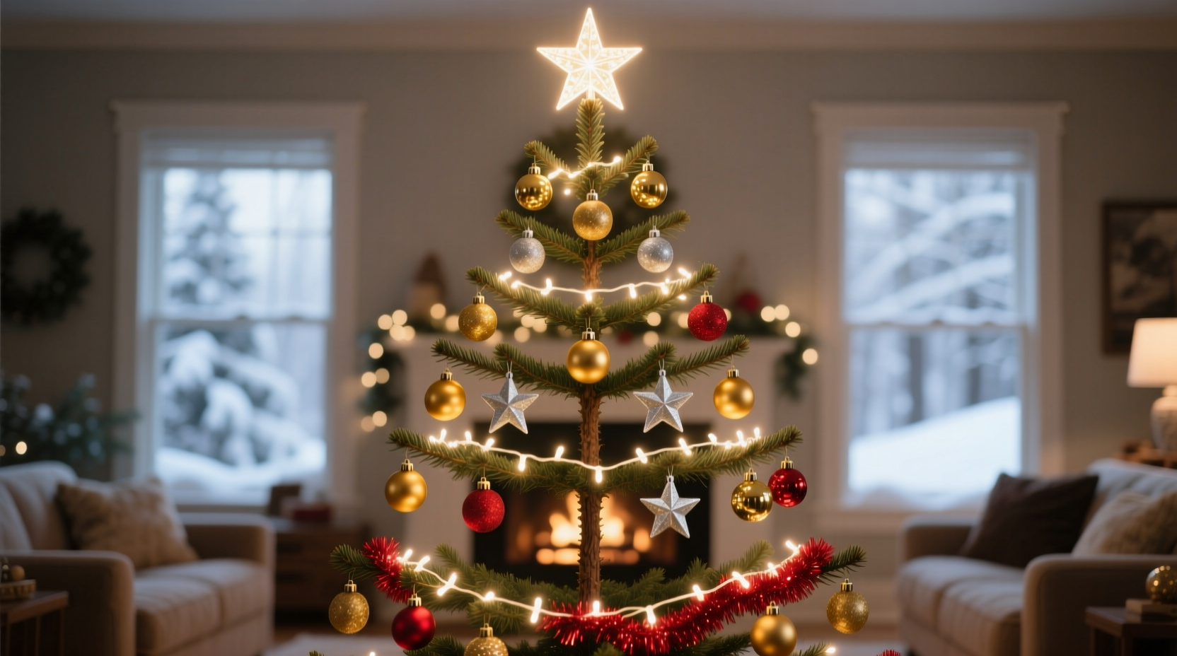 how to create symmetry on a lopsided christmas tree