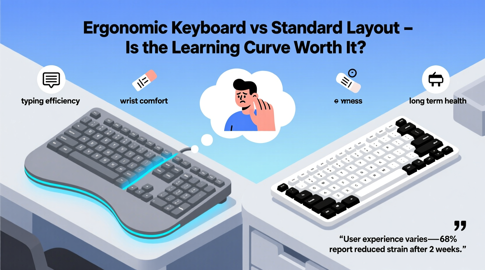 ergonomic keyboard vs standard layout is it worth the learning curve