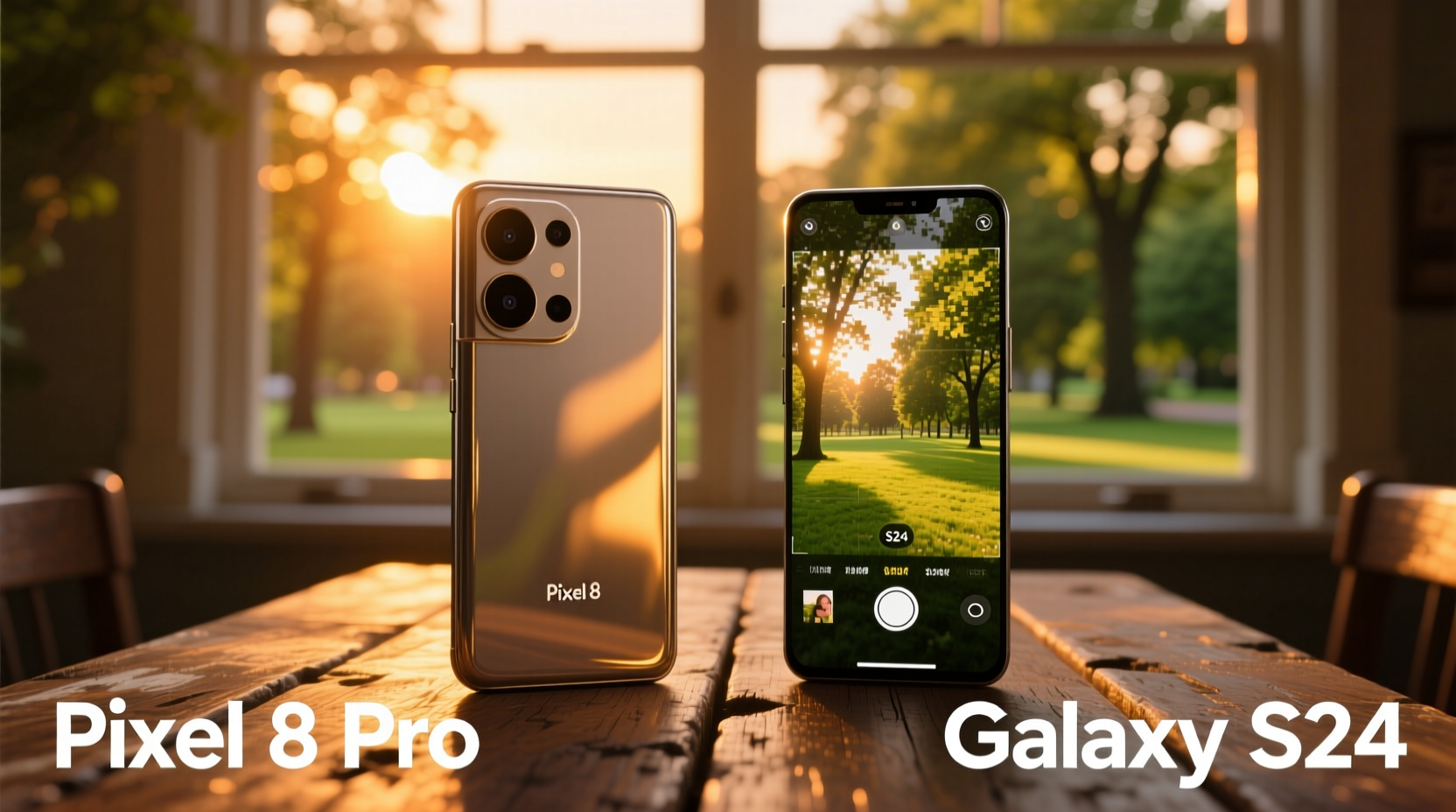 pixel 8 pro vs galaxy s24 camera shootout in golden hour lighting