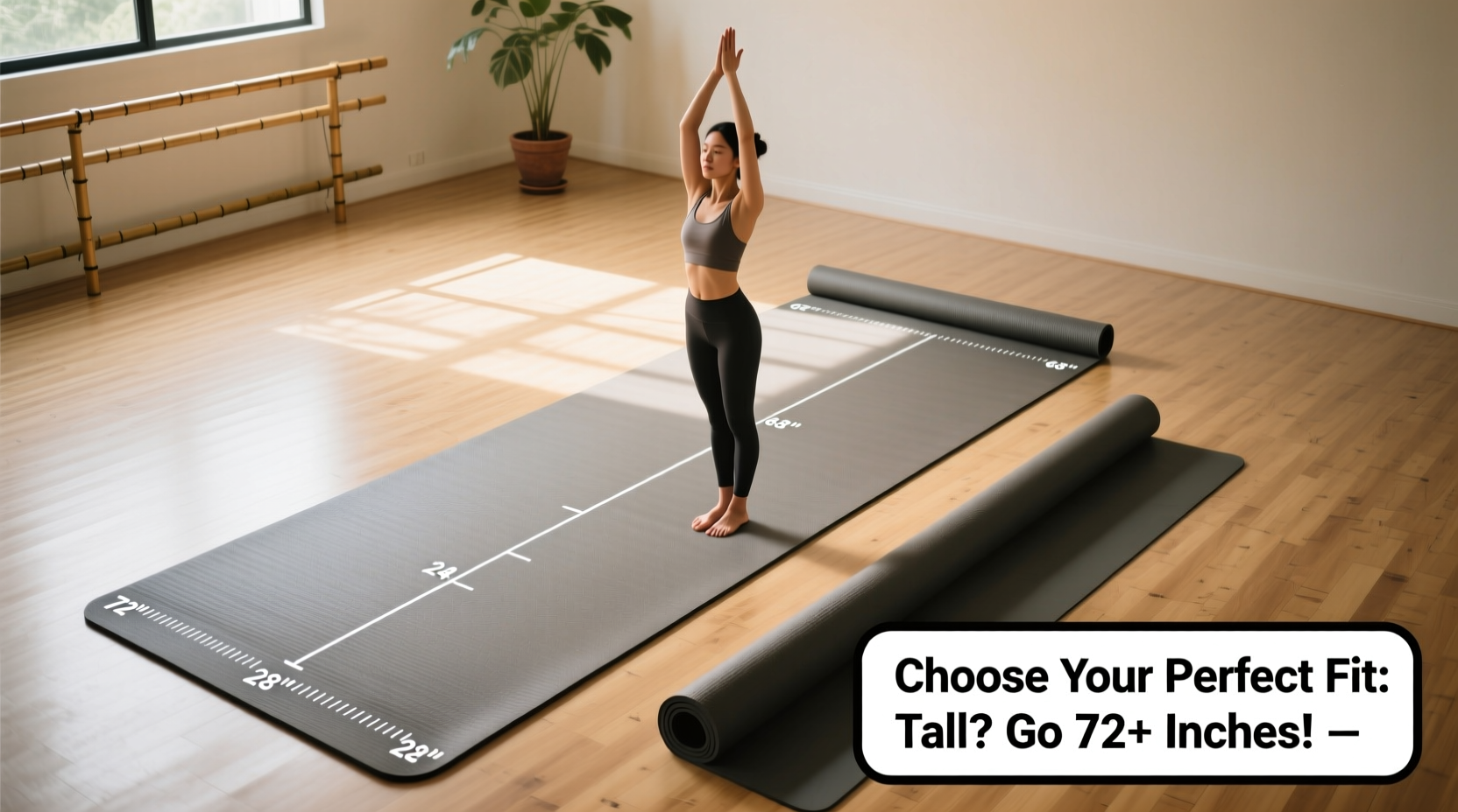 how to choose the perfect size yoga mat for tall beginners