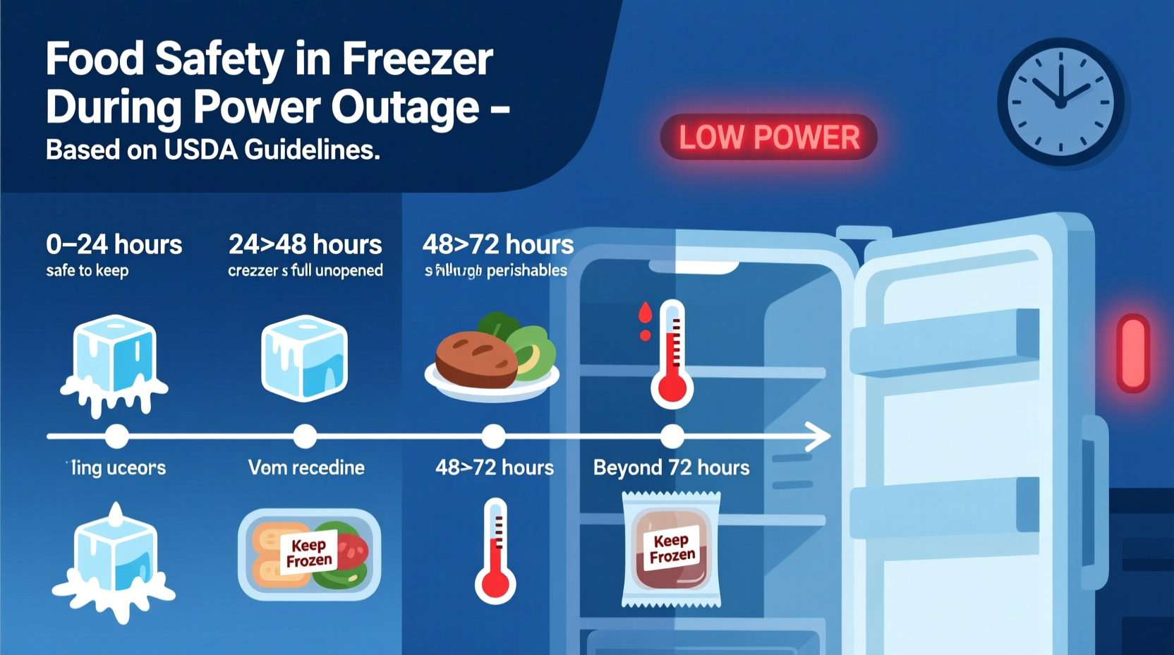 how long does food last in a freezer without power